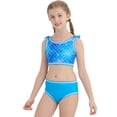 thumbnail image 5 of Two Piece Little Girls Tank Bathing Suit Print Bikini Set Kids Girls' Swimwear Bathing Suit Size 3-10, 5 of 8