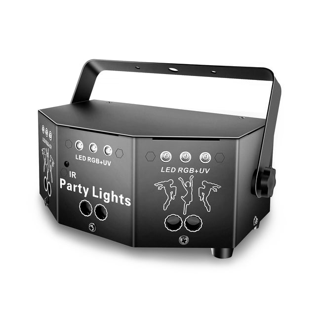 Luz de escenario con haz de color completo, 64 patrones, compatible con modo automático y sonido
