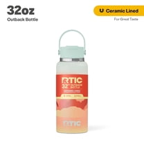 RTIC 32 oz Ceramic Lined Insulated Outback Water Bottle, Leak Resistant, Desert Sunset