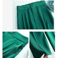 thumbnail image 5 of QLEICOM Womens Slacks Women's Relaxed Fit Straight Leg Pants Fashion Full-Length Loose Pants Solid High Waist Trousers Long Straight Wide Leg Pants Wide Leg Pants Relaxed Fit Trousers Green XXL, 5 of 6