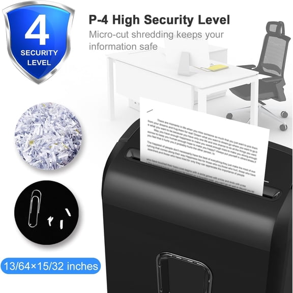 Bonsaii 6-Sheet -Cut Paper Shredder & 24 Pack Lubricant Sheets