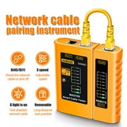 Network Cable Tester Wire Test Tool RJ45RJ11 cat six for Network Cable Yellow