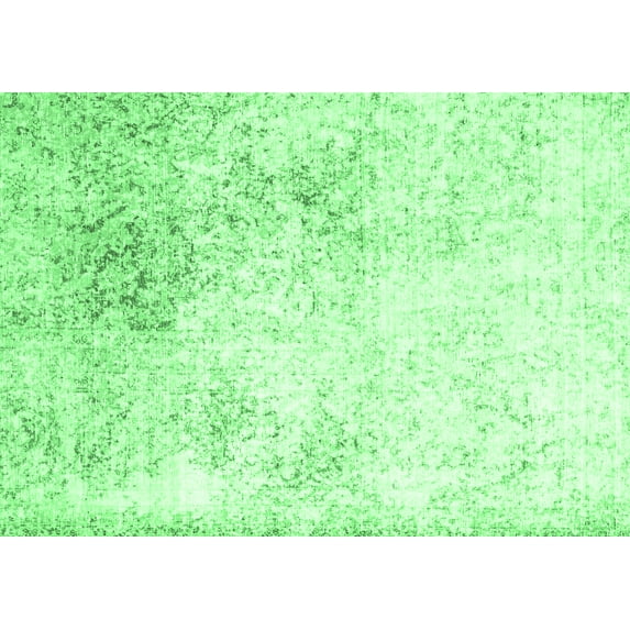 Ahgly Company Indoor Rectangle Persian Emerald Green Traditional Area Rugs, 2' x 5'