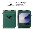 thumbnail image 3 of Dteck for Samsung Galaxy Z Flip 6 Wallet Case, Crossbody Zipper Purse with Credit Card Slot Holder PU Leather Adjustable Lanyard Detachable Strap Wrist for Women Men,Green, 3 of 7