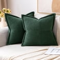 thumbnail image 1 of Fundas de almohada MIULEE decorativas navideñas de 55 x 55 cm, color verde oscuro, 1 of 9