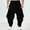 #Black, variant on DPTALR Men's Plus Size Solid Color Harem Pants Elastic Waist Drawstring Ankle Tied Pocket Pants,Black,L