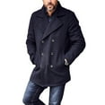 thumbnail image 6 of Txeol Men's Double Breasted Trench Coat Slim Fit Lapel Mid-Length Jacket Work Office Windbreaker Lightweight Overcoat 2025,Black,L, 6 of 7