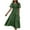 Army Green summer dresses for women, variant on Summer Saving Wycnly Summer Dresses for Women Beach Casual Elastic Waist Flowy Ruffle Swing A Line Long Sundress 2024 Short Sleeve V-Neck Solid Maxi Formal Dress Wine XL