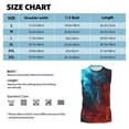 thumbnail image 5 of Lsque Red And Blue Fire Print Men's Cotton Blend Sleeveless Muscle Shirts (S-3XL)- Moisture Wicking, Odor Protection, UPF 30+,3X-Large, 5 of 8