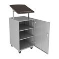 thumbnail image 3 of Hirsh Metal Mobile Locking Podium for Classroom or Office Arctic Silver/Charcoal, 3 of 3