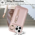 thumbnail image 5 of iPhone 13 pro case with Card Holder, iPhone 13 pro Phone Case Wallet for Women magsafe Compatible Wallet Detachable 2-in-1 for Men-Pink, 5 of 12