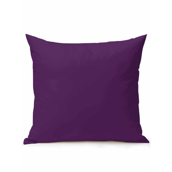 Waterproof Outdoor Throw Pillows with Inserts 16"x16", Pure Dark Purple Soft Decorative Pillowcases for Couch Bedroom, Simple Solid Color Pillow Covers for Sofa Living Room