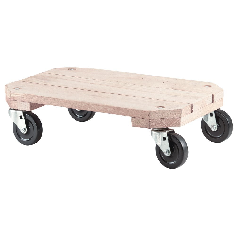 Shepherd Hardware 9854E Solid Wood Plant Dolly, 12Inch x 18Inch, 360