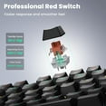 thumbnail image 5 of RaceGT Wired Mechanical Keyboard, 104 Keys Full Size LED Backlit Keyboard with Red Switch, RGB Light Up USB Computer Gaming Keyboard for Windows Laptop PC Mac Xbox Gamer, Black, 5 of 8
