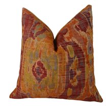 Plutus Bear Canyon Ikat Handmade Throw Pillow, (20" x 26" Standard)