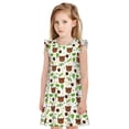 thumbnail image 1 of Balery Cute Bear Camisón de princesa para niñas, pijama de algodón con mangas abullonadas, suave y bonito.-XX-Large, 1 of 6