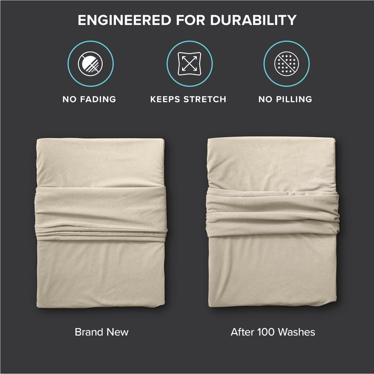 Bare Home Cooling Jersey Knit Twin XL 3-Piece Sheet Set photo 5