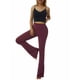 thumbnail image 4 of Txlixc Pantalones de yoga de color sólido para mujer, pantalones acampanados largos ajustados de cintura alta elástica para primavera otoño, ropa de mujer Txlixc  Estilo de ocio, 4 of 9