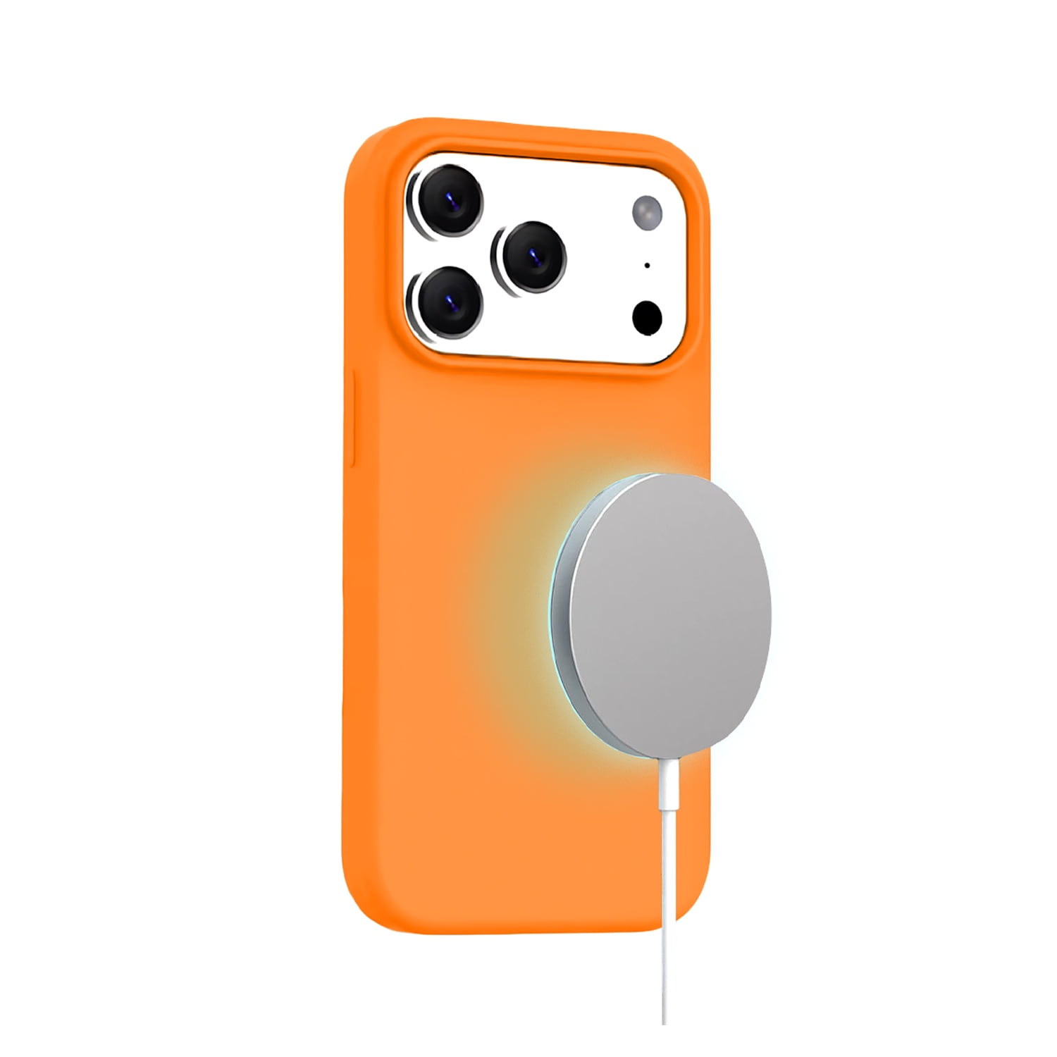 Ixir Smooth-Touch MagSafe Silicone Cover for iPhone 17 Pro - Orange