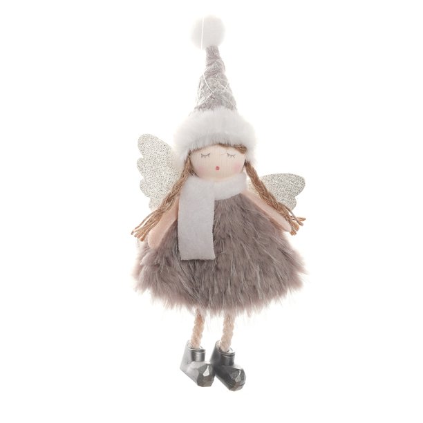 Árbol de Navidad Colgante creativo Adornos navideños colgantes Gorro de jacquard Lindo ángel de niña Bebé