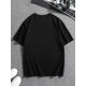 thumbnail image 2 of Camiseta informal de talla grande para hombre con eslogan divertido, 100 % poliéster, cuello redondo, corte regular, ligeramente elástica, tejido de punto de verano, 150 g/m² - Camiseta con gráfico hu, 2 of 6