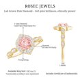 thumbnail image 5 of Rosec Jewels IGI Certified Lab Grown Pink Diamond Engagement Ring - 1 Carat - Fancy Pink Color and VS1 Clarity - Vintage Pink Diamond Ring, 10K Yellow Gold, US 10.00, 5 of 8