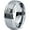 Grey Step Bevel Tungsten, variant on Tungsten Howl At The Moon Wolf Wild Soul Band Ring 8mm Men Women Comfort Fit Black Beveled Edge Brushed Polished