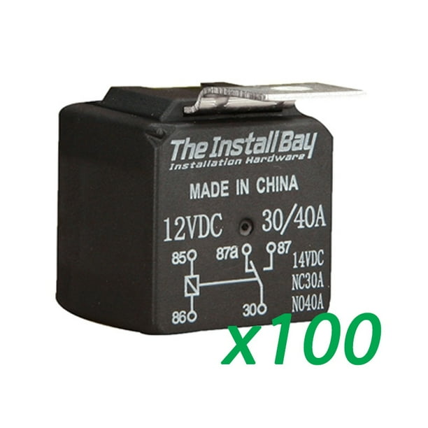 The Install Bay By Metra 100 Pack Economy 12 Volt 30 40 Amp Relay 12v 30a 40a Walmart Com Walmart Com