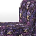 thumbnail image 4 of Designart "Royal Ragdolls In Deep Purple" Purple Paisley Upholstered Accent Chair - Glam Arm Chair For Bedroom, 4 of 7