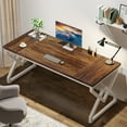 thumbnail image 3 of Tribesigns 63 Inches Computer Desk with Extra Thick Wooden Tabletop and Thicken Frame, Large Office Executive Workstation for Home Office, 3 of 7
