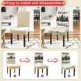 thumbnail image 4 of Christmas Chair Covers Set of 4 Xmas Tree Snowflakes Buffalo Plaid Stretch Parsons Chair Slipcovers for Winter Christmas Dining Room Decor Chair Seat Protectors(Christmas Red,4PCS), 4 of 6