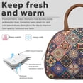 thumbnail image 3 of Rustic Aztec Lunch Tote&nbsp;- Insulated Bag with Ethnic Prints, Multi-Functional for Work & School, 3 of 4