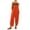 Orange, variant on Womens Jumpsuits Plus Size Summer Casual Solid Pocket Romper Long Playsuit Strap Button Jumpsuit Loose Fit