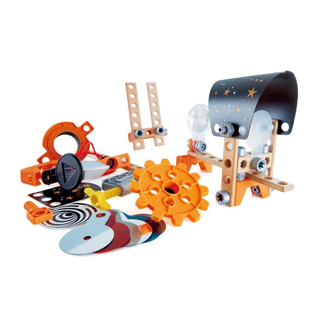 Hape Junior Inventeur Ensemble de Jeu 53 Pcs Laboratoire de Science Optique à Vapeur pour 4 Ans et Plus