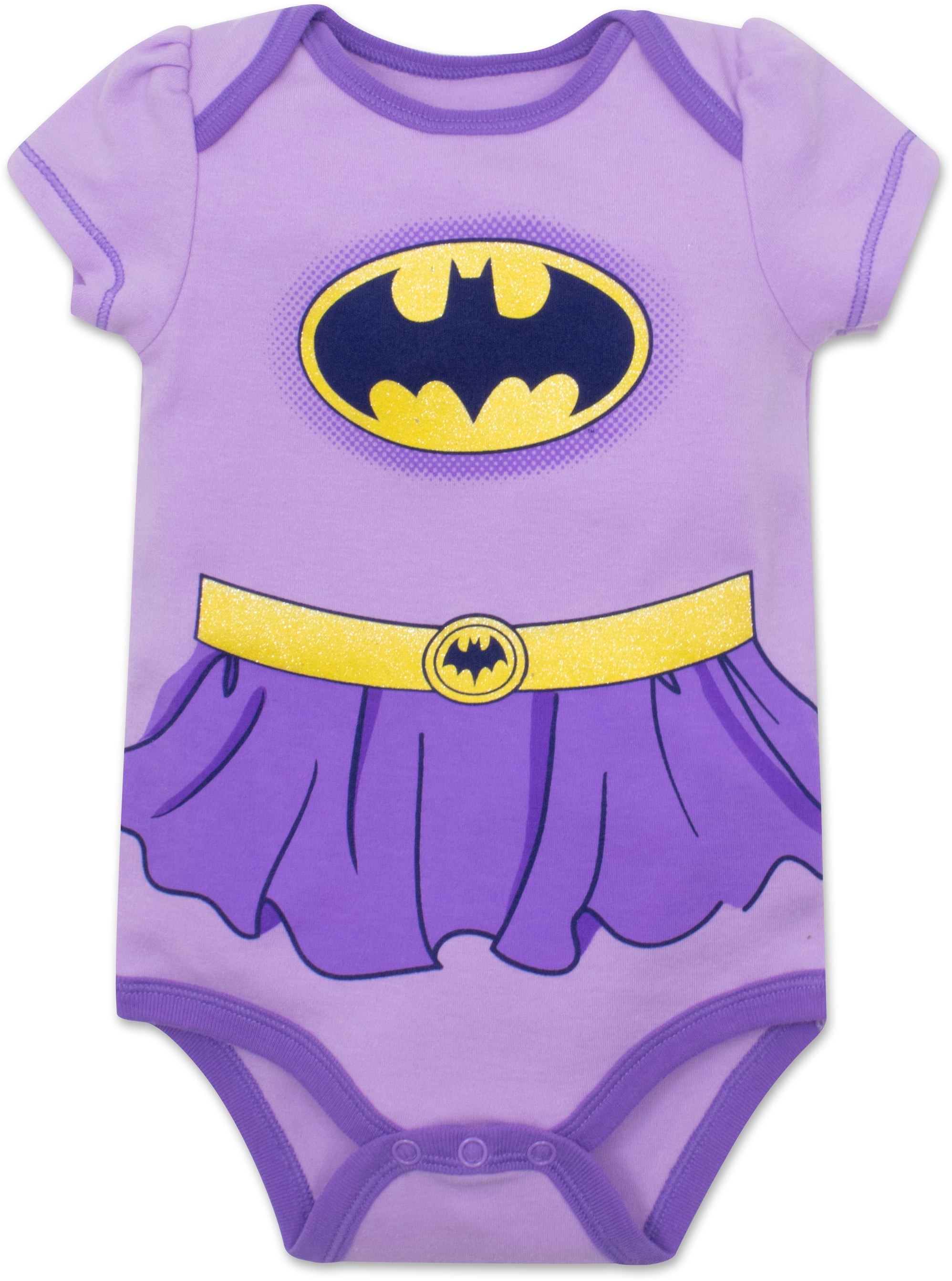 Warner Bros. Justice League Baby Girls' 5 Pack Onesies - Wonder Woman Batgirl and Supergirl (0-3M)