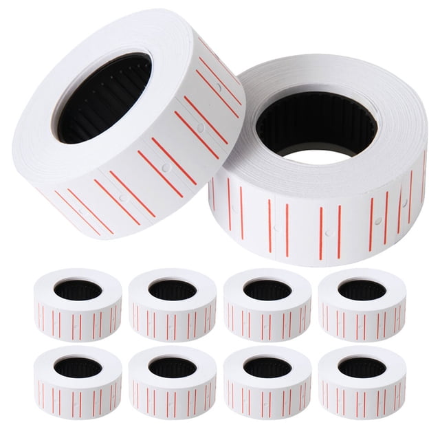 10 Rolls Label Stickers For Pricing White Adhesive Labels Pricing Labels Sticky Pricing Marker Sticker For Retail Store