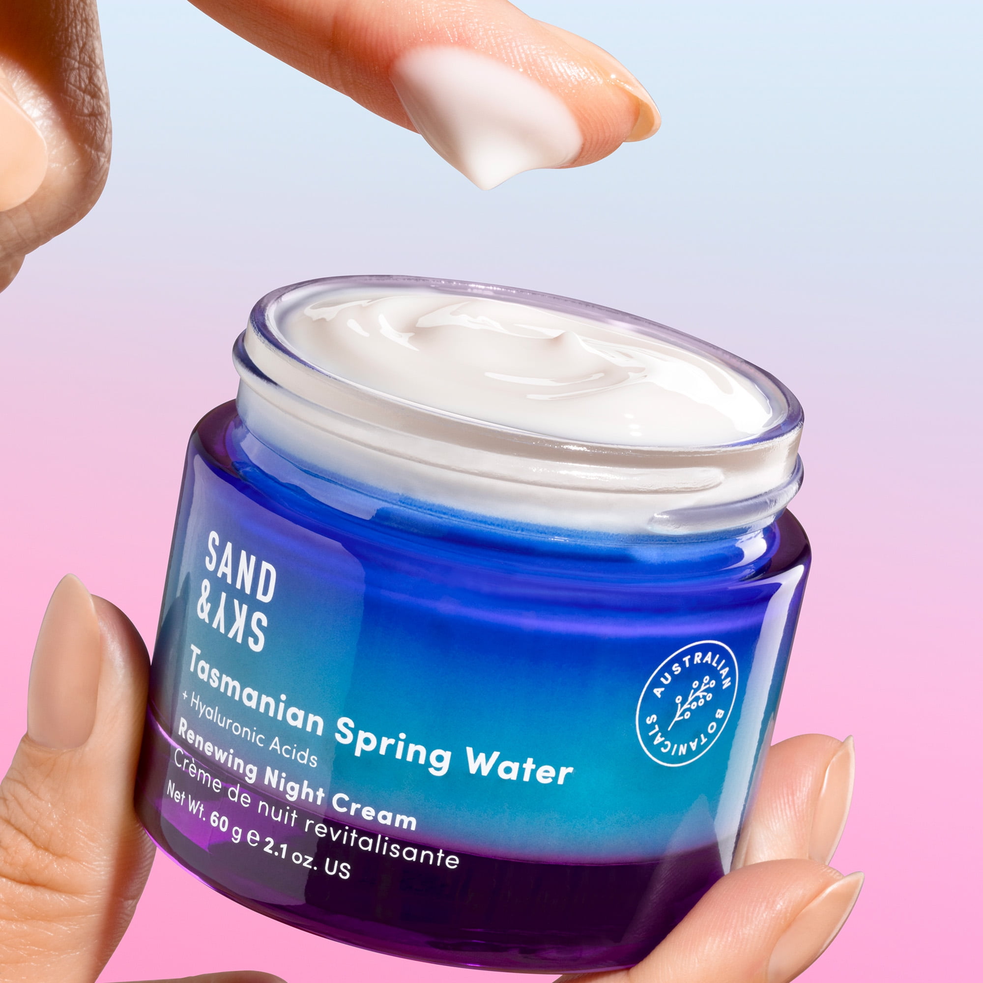 Sand & Sky Tasmanian Spring Water Renewing Night Cream, 2.1 oz