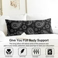 thumbnail image 2 of Boho Long Body Pillow Cover – Soft & Breathable Ethnic Fabric, Hidden Zipper, 20"x54", Stylish Abstract Tribal Print – Gift for Side Sleepers, Pregnancy, Home Decor, 2 of 3