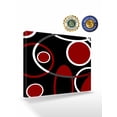 thumbnail image 2 of Black Red Wall Art for Living Room,Canvas Picture Wall Decor for Bathroom Bedroom,White Circle Geometric Abstract Texture Painting Artwork for Office Kitchen Hallway Dining Room Home Decor 20"x24", 2 of 8
