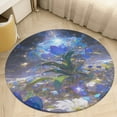 thumbnail image 4 of Vibe Blooming Tulips Floral Medallion Round Rug - Small Round Area Rug, Soft Non-Slip Machine Washable Bedroom Mat Indoor Accent Entry Carpet for Office Desk Dorm Hallway, 4 of 6