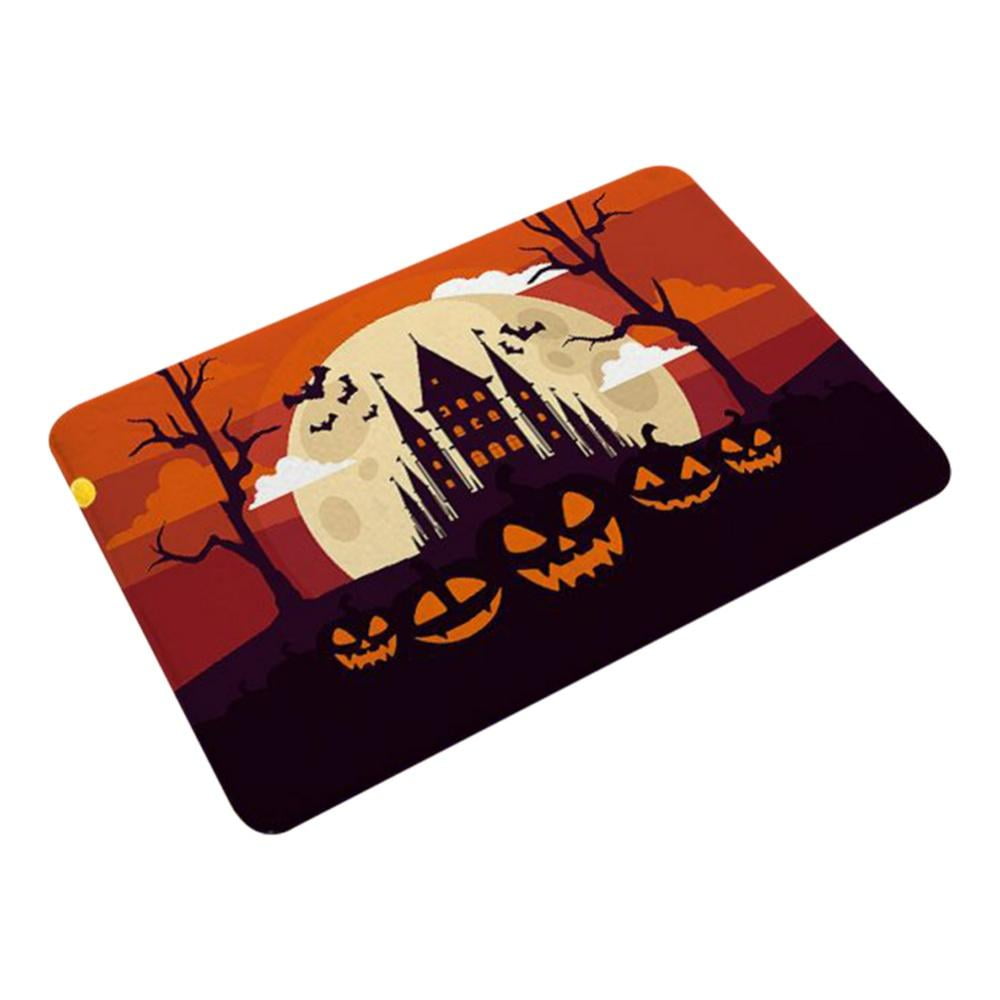 Topumt Halloween Indoor Outdoor Doormats Non Slip Washable Welcome Door ...