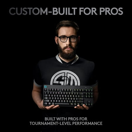 Logitech - G PRO TKL Wired Mechanical GX Blue Clicky Switch Gaming Keyboard with RGB Backlighting - Black