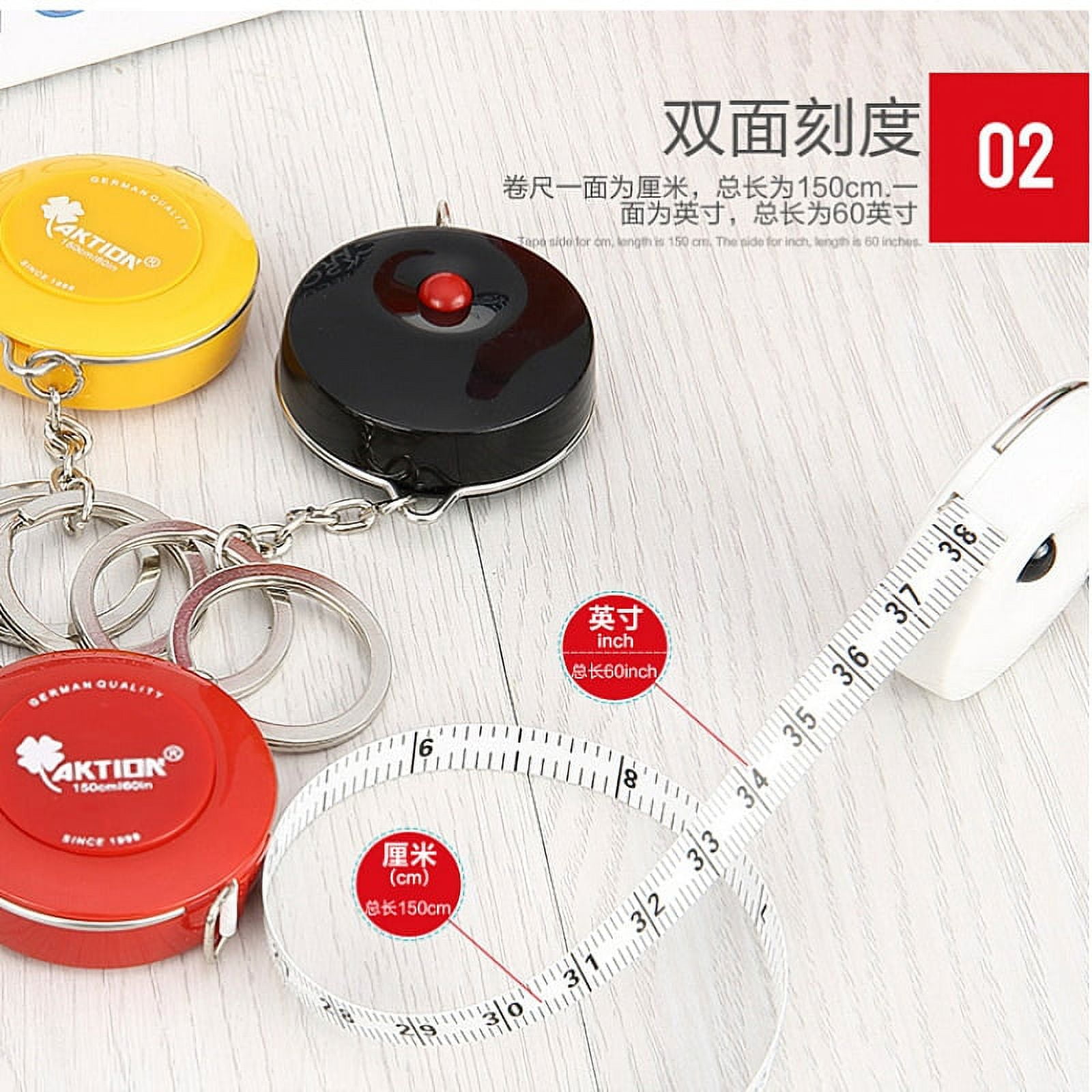 1 0PCS Tape Measure 150cm/60 inch Push Button Measuring Soft Retractable for Sewing Accessories Double-Side Tailor Cloth Ruler