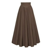 Victorian Skirts for Women Vintage Renaissance Pleated Floor Length High Waisted Flowy Long Skirt