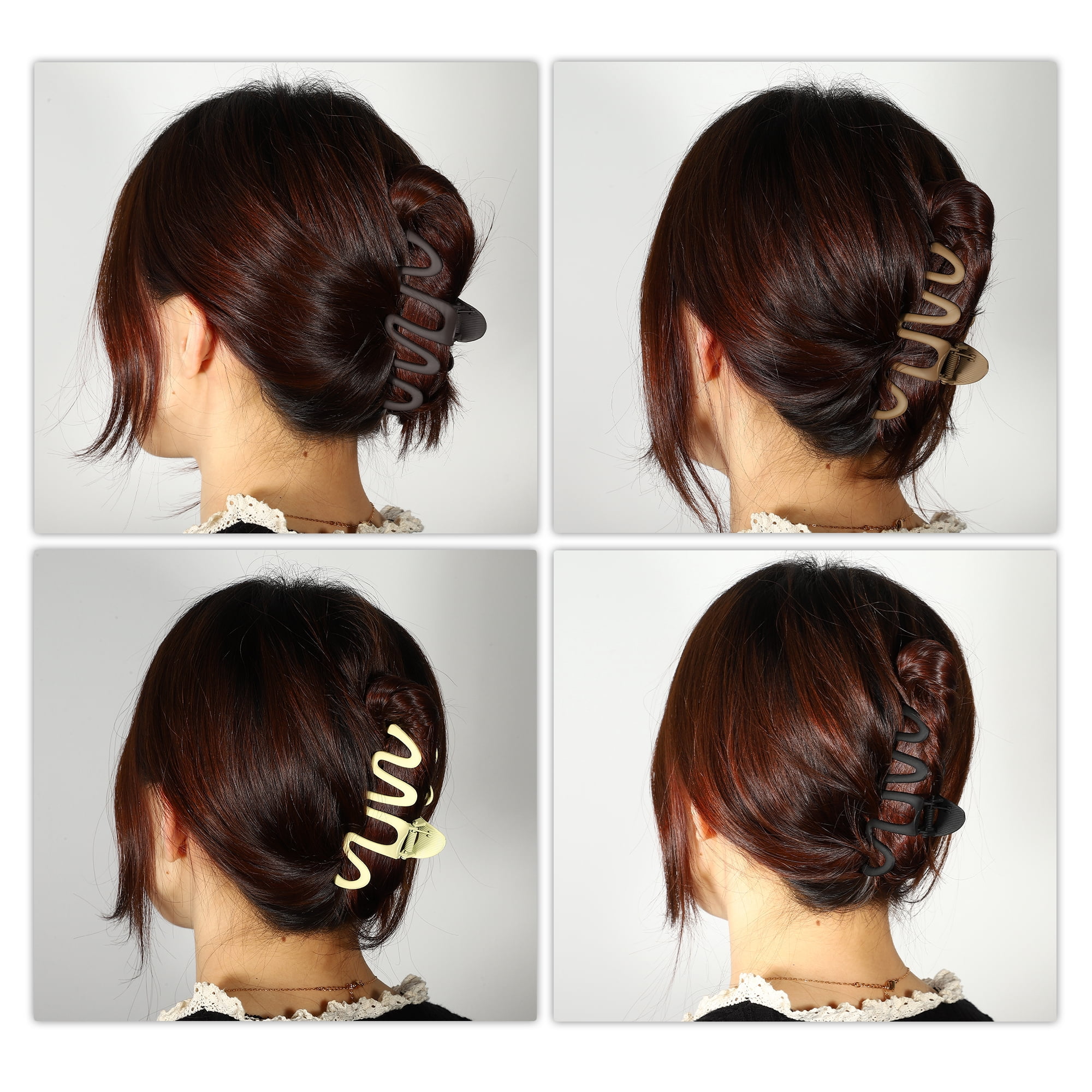 Unique Bargains Metal Hair Claws Clips Hair Barrettes Black