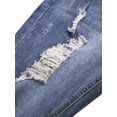thumbnail image 4 of EYIIYE Men Casual Ripped Hole Jeans, Middle Waist Pencil Denim Trousers, 4 of 9