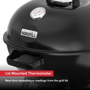 Nexgrill Premium 22.5 Charcoal Barbecue Grill with Adjustable Air Vent, Built-In Temperature Gauge, 362 SQ In Grate, Storage Rack, Portable Kettle Grill for Camping, and More - 810-0178 