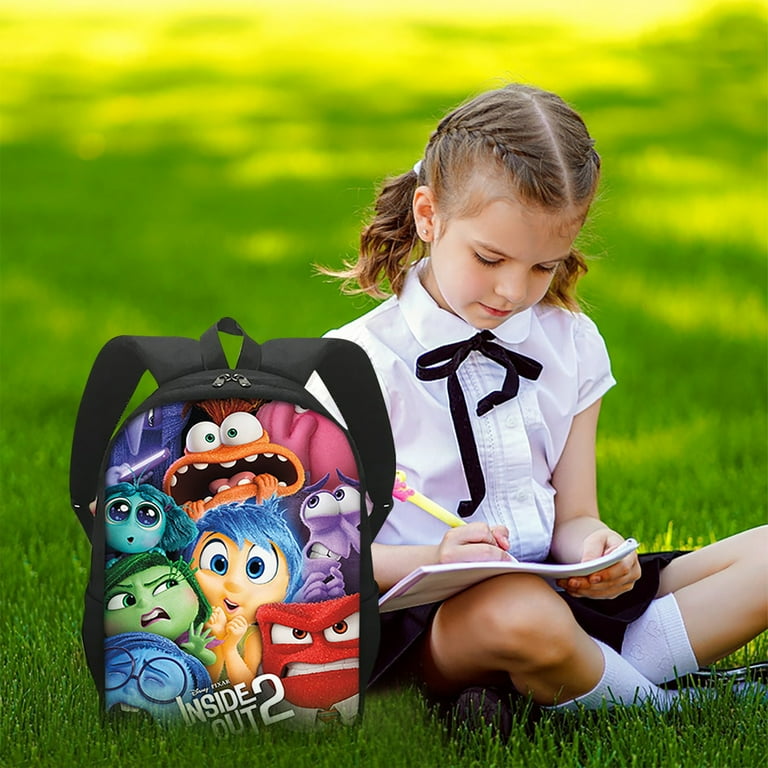 Inside Out School Cartoon Backpack Inside Out Backpack School Bag Lightweight Waterproof Bag Laptop Backpack for Boys and Girls School Season Gifts