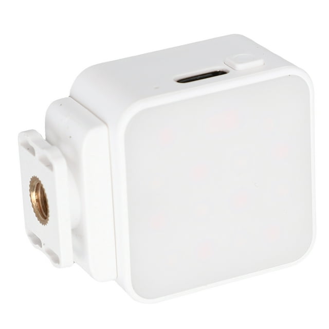 Luz De Relleno Magnética Para Cámara, Luz De Vídeo Para Cámara De Acción LED, Ligera, Recargable, Blanca Para Exteriores
