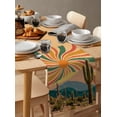 thumbnail image 5 of Desert Tropical Plant Cactus Rainbow Table Runner Holiday Kitchen Table Decoration Table Cover Wedding Party Decor Tablecloth, 5 of 5